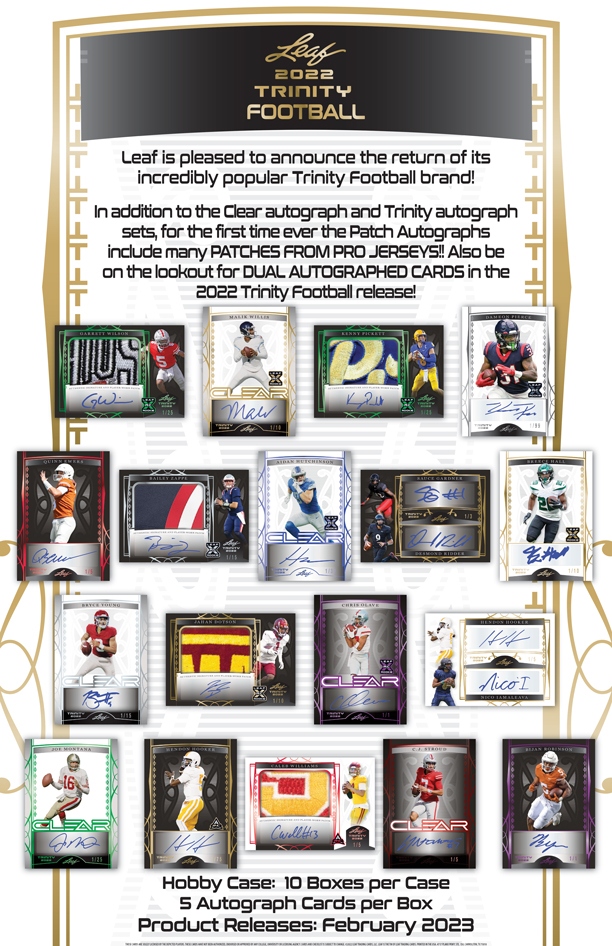 2022 LEAF TRINITY FOOTBALL HOBBY