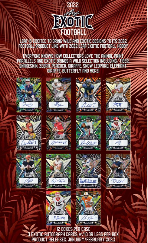 2022 LEAF EXOTIC FOOTBALL HOBBY