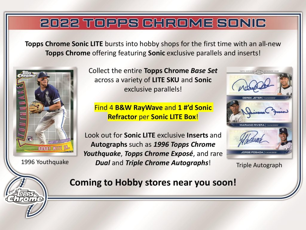 MLB 2022 TOPPS CHROME SONIC BASEBALL LITE