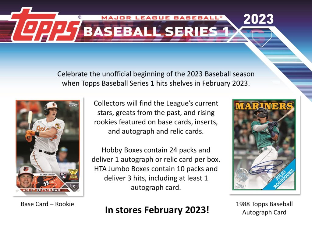 MLB 2023 TOPPS SERIES 1 JUMBO