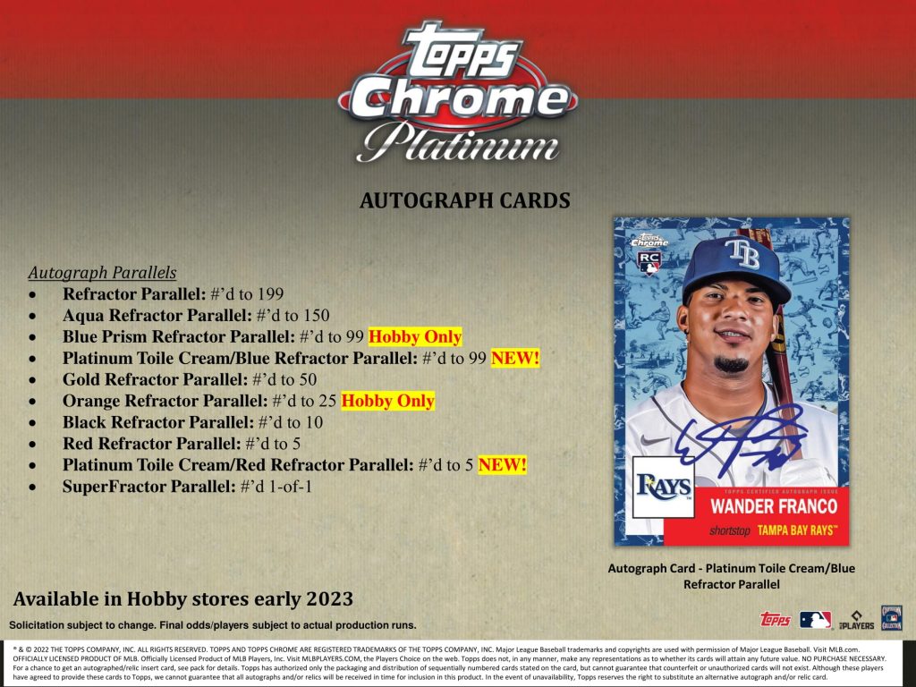 1枚350円！お選び下さい。2023 topps chrome platinum