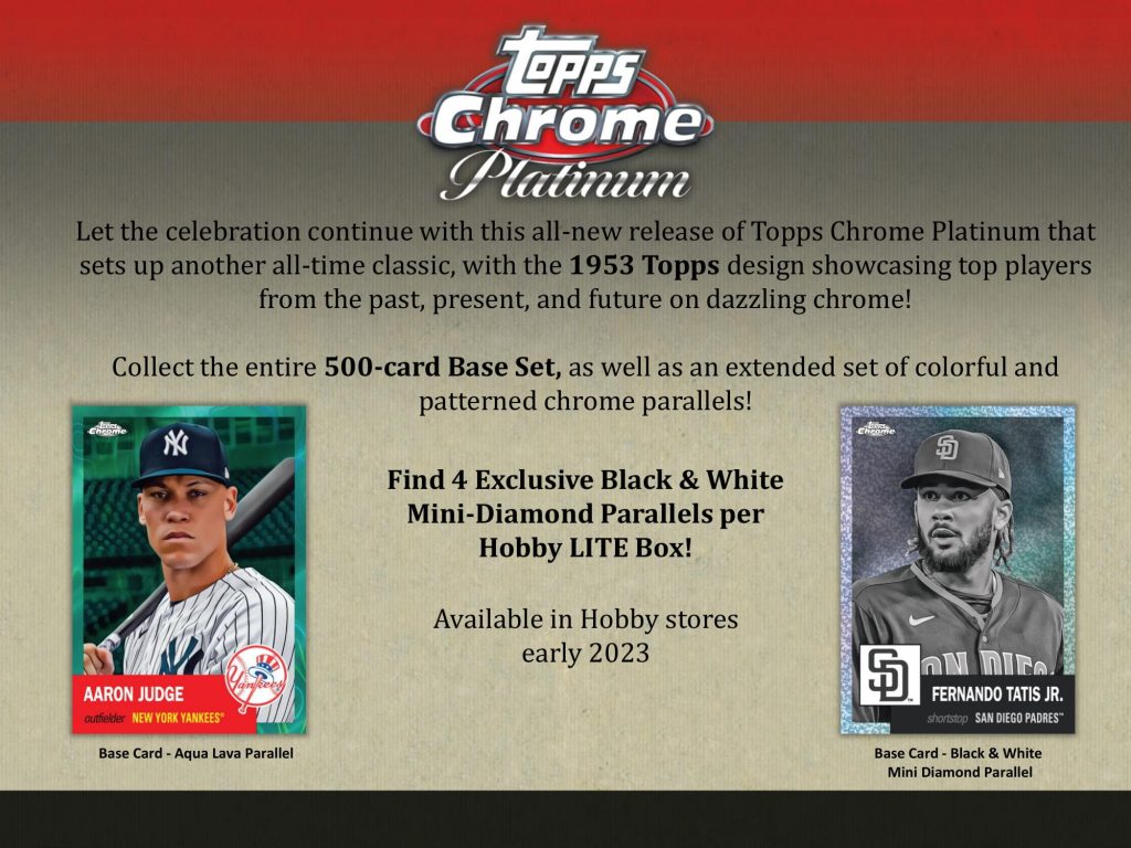 MLB 2022 TOPPS CHROME PLATINUM ANNIVERSARY BASEBALL LITE