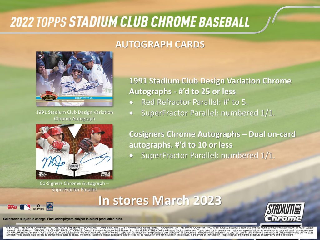 ⚾ MLB 2022 TOPPS STADIUM CLUB CHROME UPDATES BASEBALL HOBBY【製品