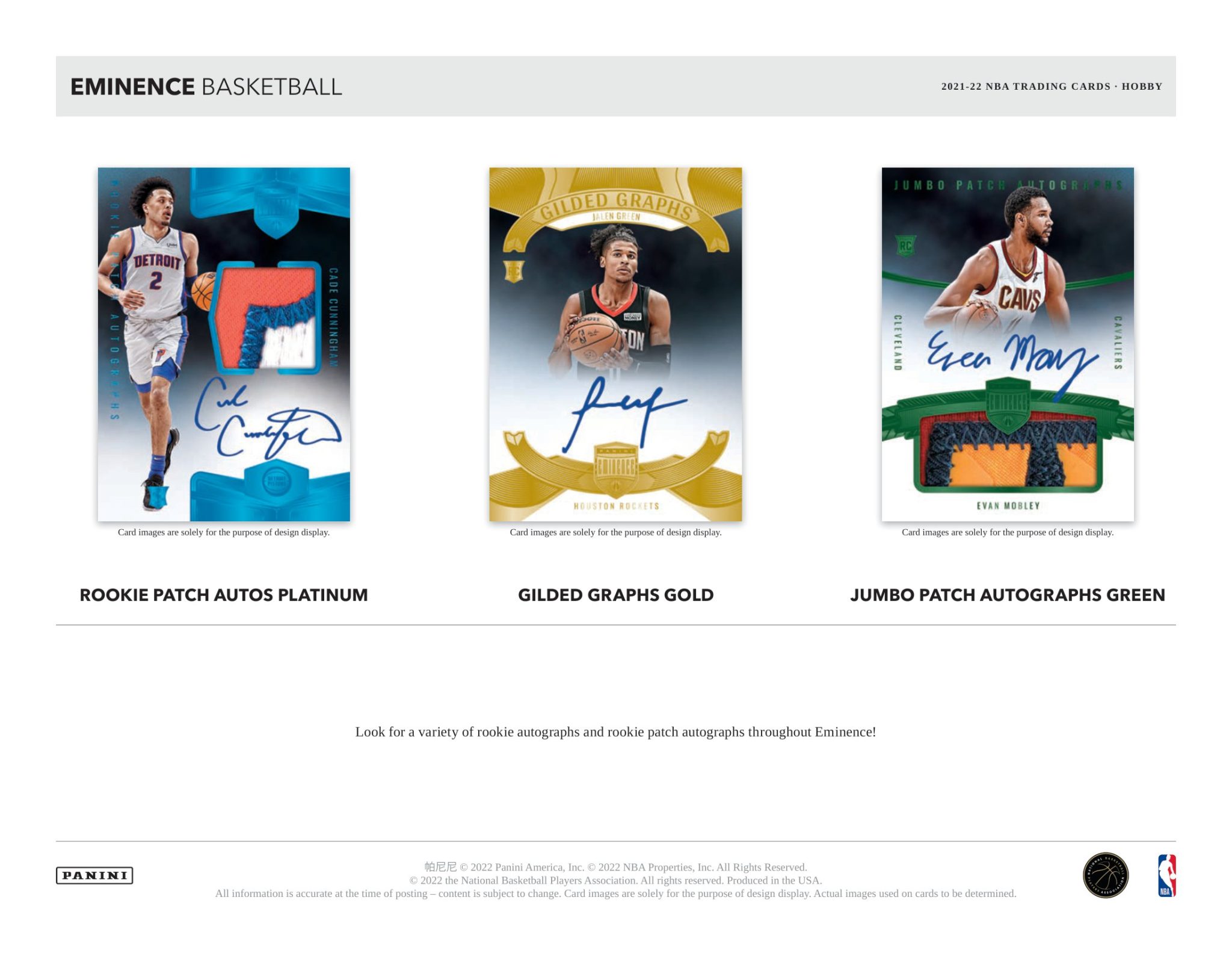 🏀 NBA 202122 PANINI EMINENCE BASKETBALL HOBBY【製品情報】 Trading Card Journal
