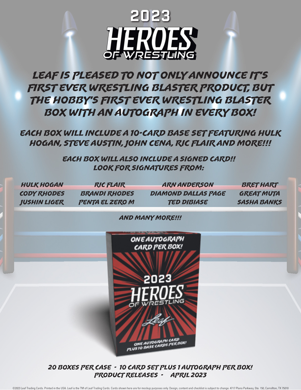 2023 LEAF HEROES OF WRESTLING HOBBY