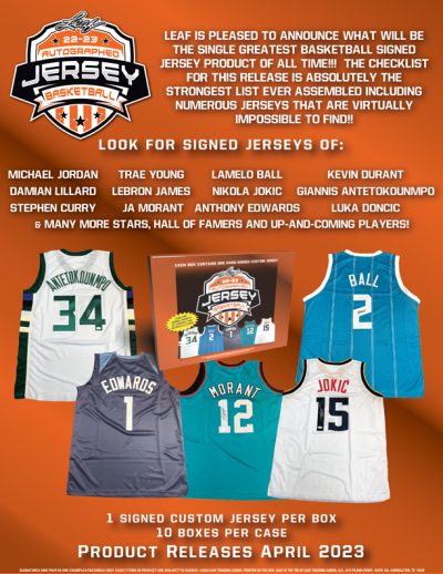 🏀 2023 LEAF AUTOGRAPHED BASKETBALL JERSEYS HOBBY【製品情報