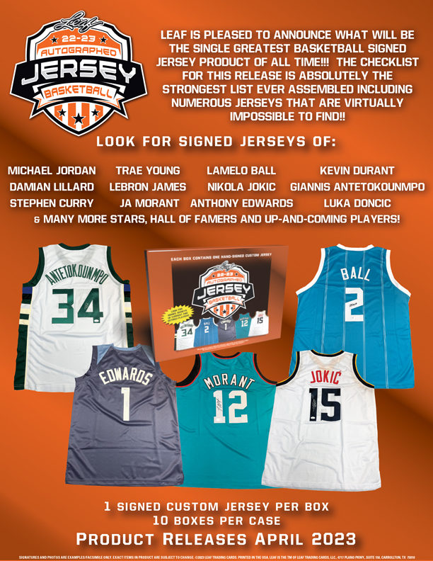 2023 LEAF AUTOGRAPHED BASKETBALL JERSEYS HOBBY