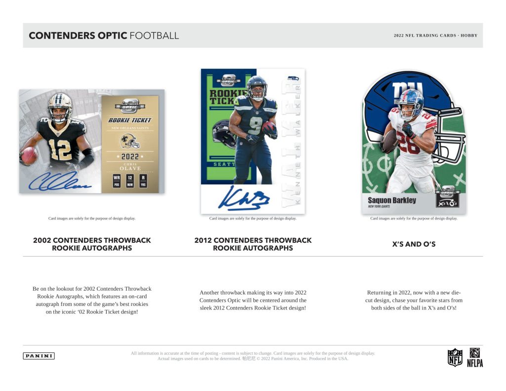 🏈 NFL 2022 PANINI CONTENDERS OPTIC FOOTBALL HOBBY【製品情報