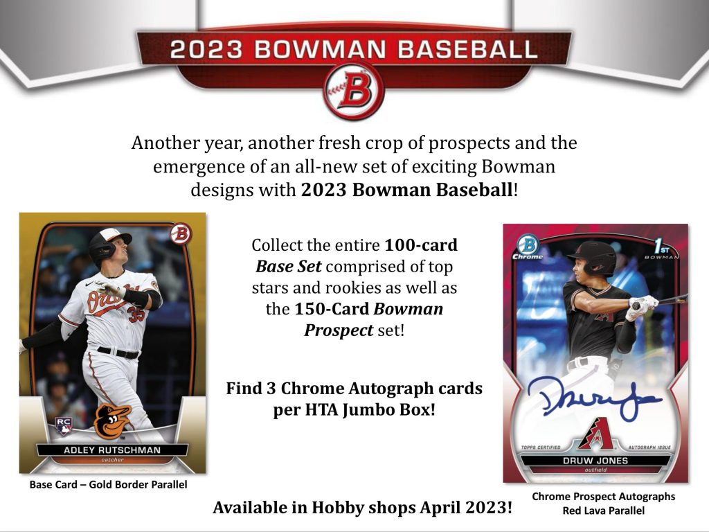 MLB 2023 TOPPS BOWMAN BASEBALL JUMBO
