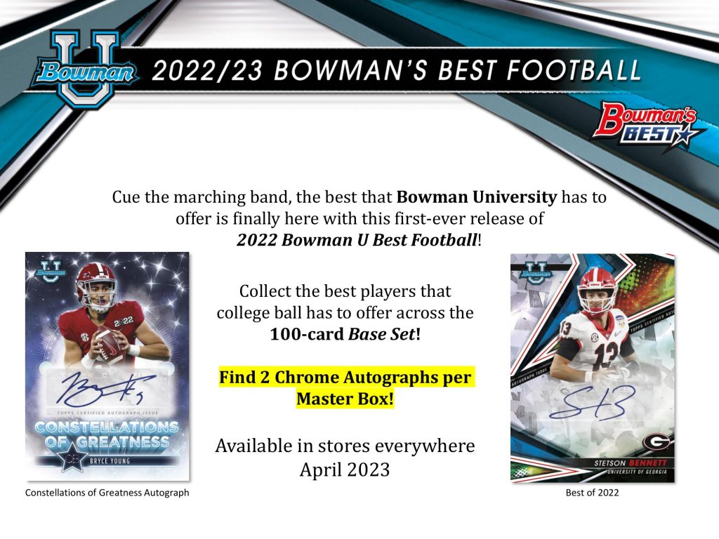 🏈 2022/23 TOPPS BOWMAN'S BEST UNIVERSITY FOOTBALL HOBBY【製品情報 ...