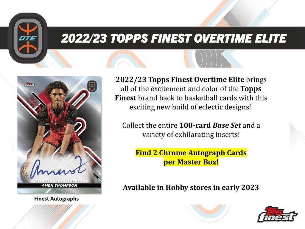 2022-23 TOPPS FINEST OVERTIME ELITE BASKETBALL HOBBY