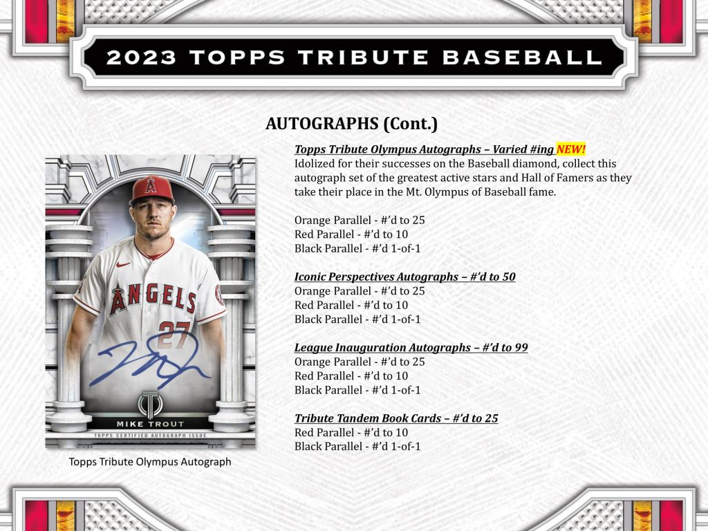 ⚾ MLB 2023 TOPPS TRIBUTE BASEBALL HOBBY【製品情報】 | Trading ...