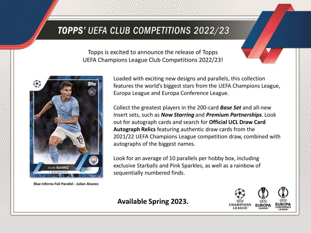 2022/23 TOPPS UEFA CLUB COMPETITIONS SOCCSER HOBBY