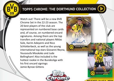 2022-23 TOPPS CHROME: THE BORUSSIA DORTMUND COLLECTION (BVB TEAM SET)