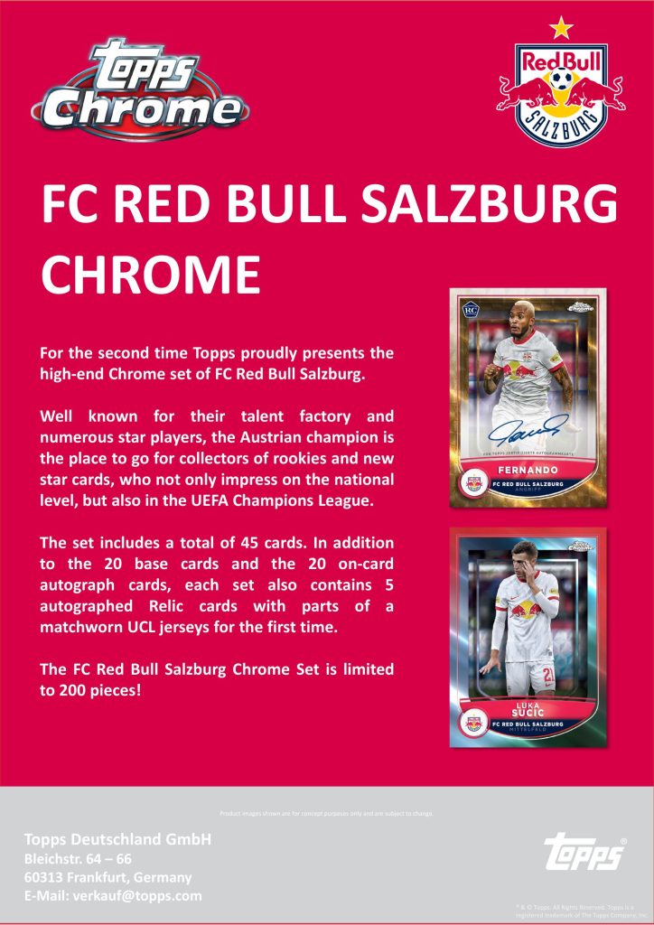 2022-23 TOPPS CHROME TEAM SET - FC RED BULL SALZBURG