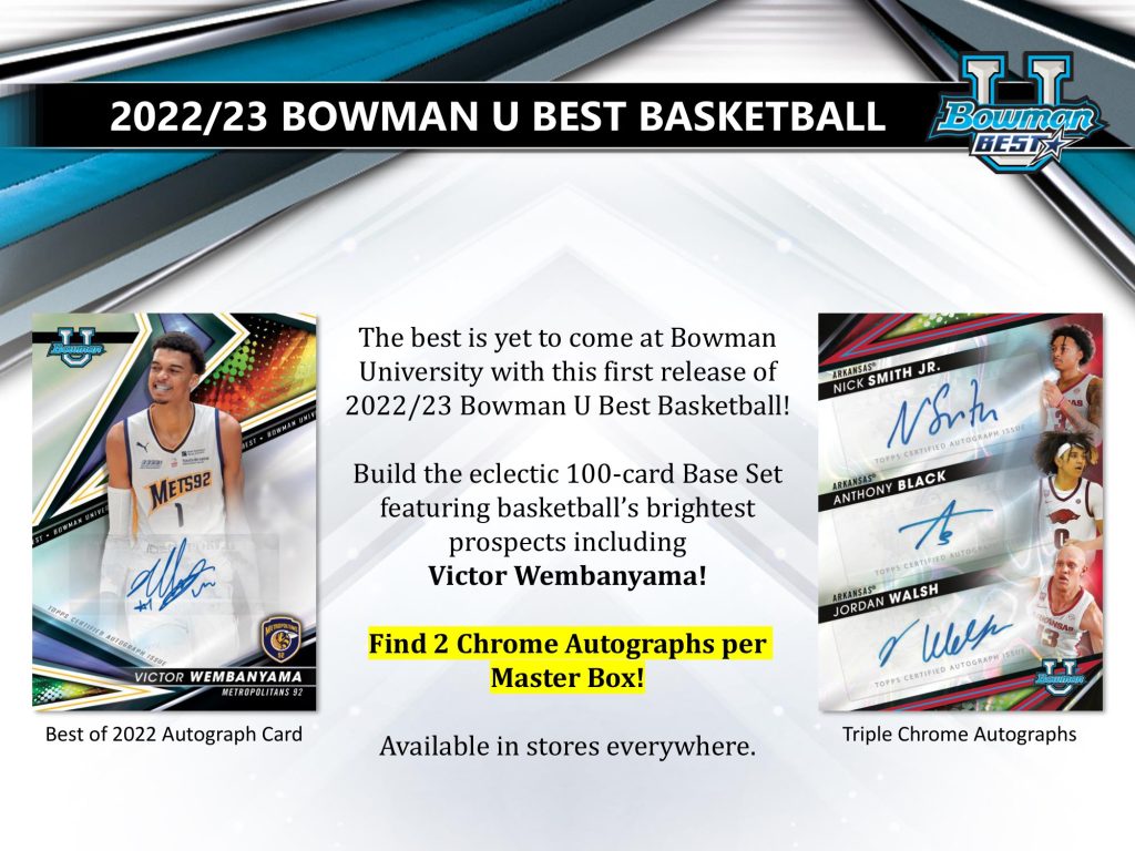 2022-23 TOPPS BOWMAN UNIVERSITY BEST BASKETBALL HOBBY