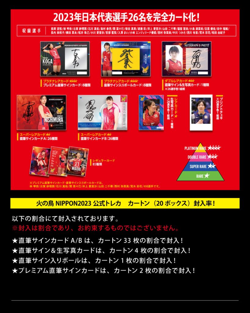 🏐 全日本女子バレーボール 『火の鳥NIPPON 2023』 公式トレーディング