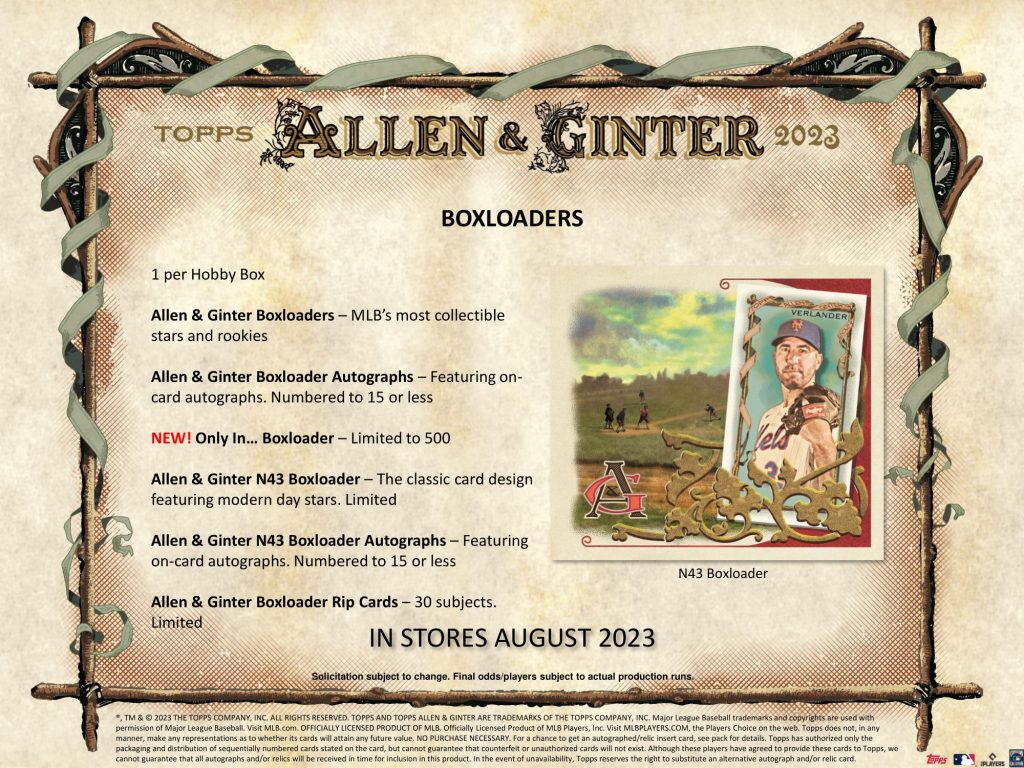 MLB 2023 TOPPS ALLEN & GINTER BASEBALL HOBBY【製品情報 MLB 2023 TOPPS ALLEN & GINTER BASEBALL HOBBY【製品情報