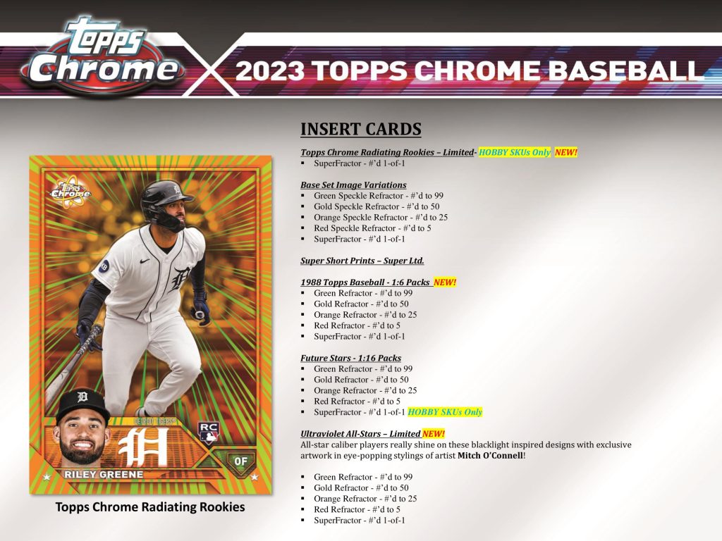 ⚾ MLB 2023 TOPPS CHROME BASEBALL HOBBY【製品情報】 | Trading Card