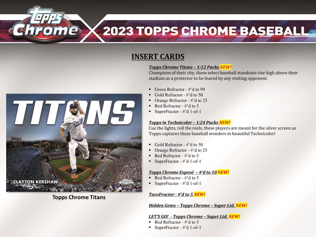 ⚾ MLB 2023 TOPPS CHROME BASEBALL HOBBY【製品情報】 | Trading Card