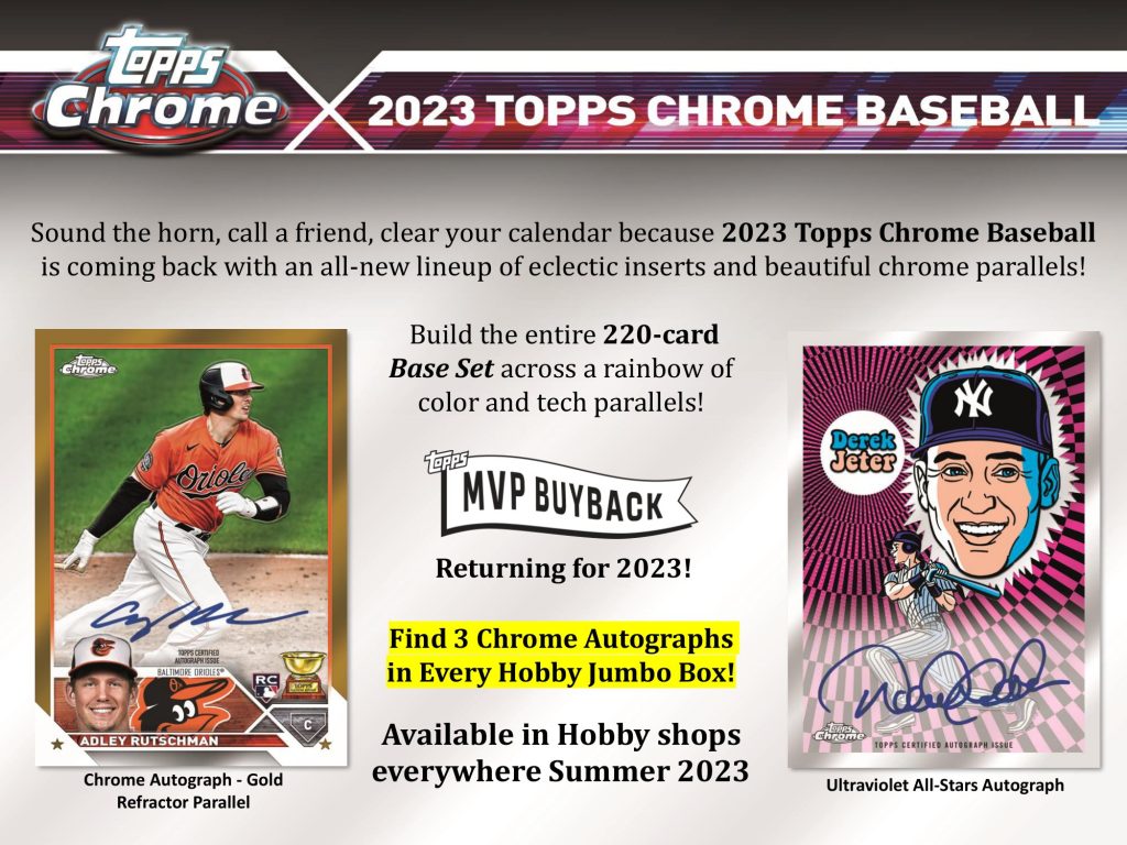 MLB 2023 TOPPS CHROME BASEBALL JUMBO