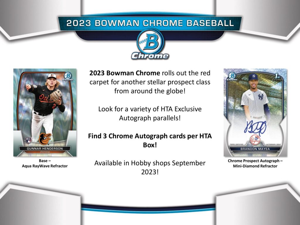 MLB 2023 TOPPS BOWMAN CHROME HTA CHOICE
