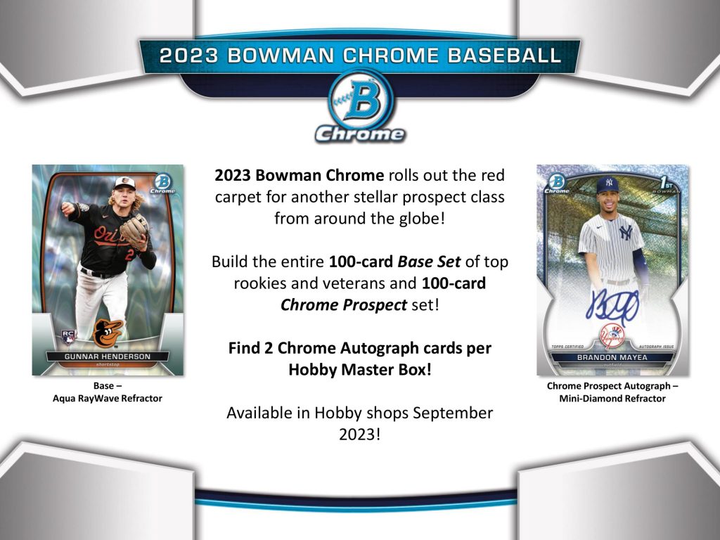 MLB 2023 TOPPS BOWMAN CHROME HOBBY
