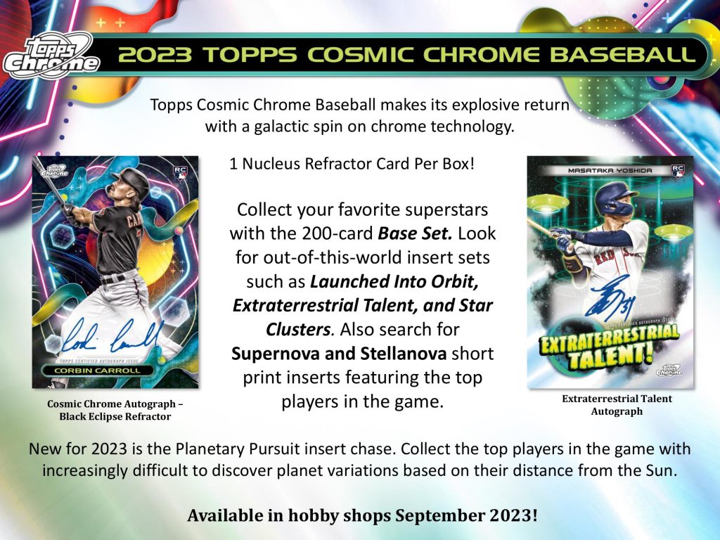 【新品未開封・レアシリーズ！】2023 Topps Cosmic Chrome