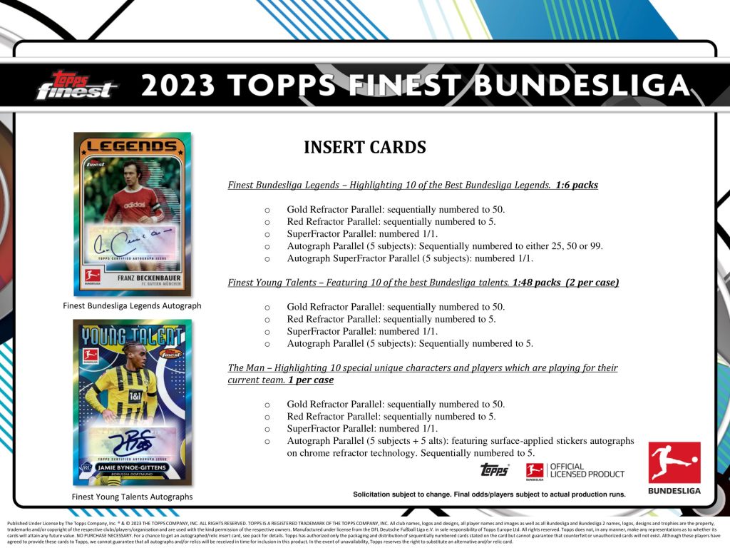 ボックス開封ヒットSOCCER 2022-23 TOPPS tFINEST BUNDESLIGA