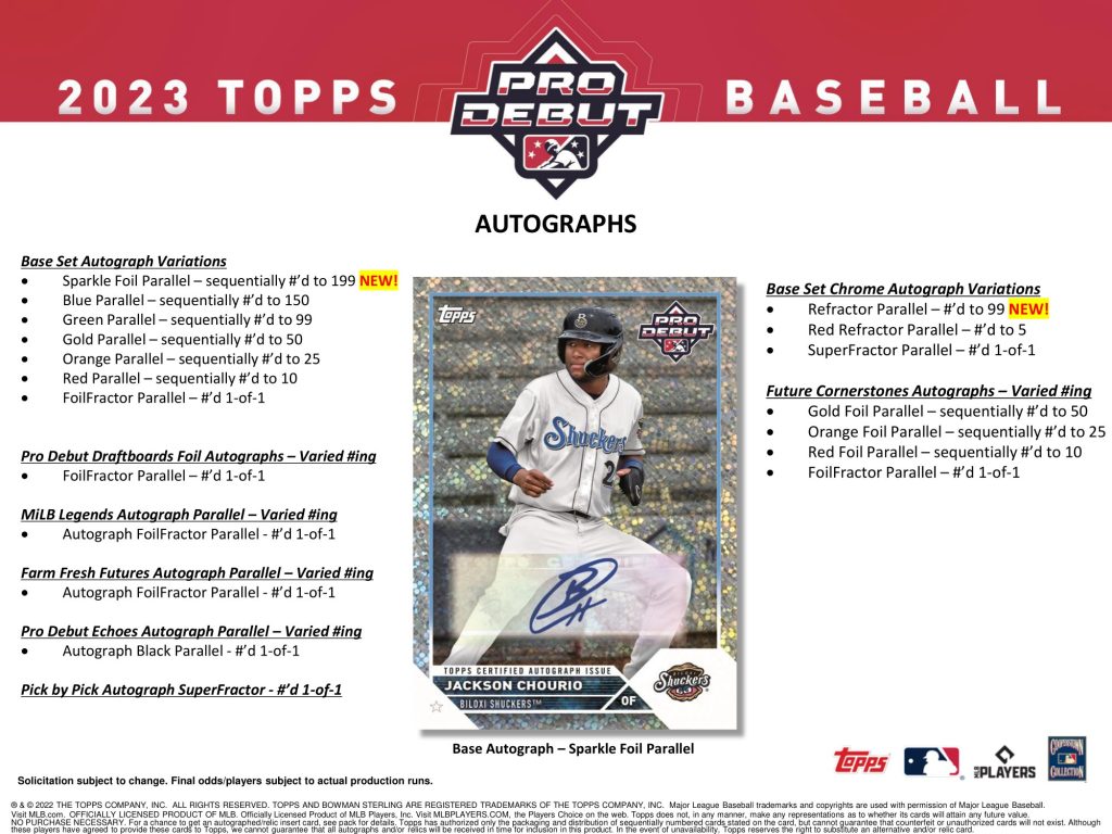 2023 Topps Pro Debut Baseball Hobby Box❹