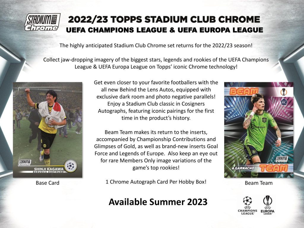 2022/23 TOPPS STADIUM CLUB CHROME UEFA CLUB COMPETITIONS HOBBY