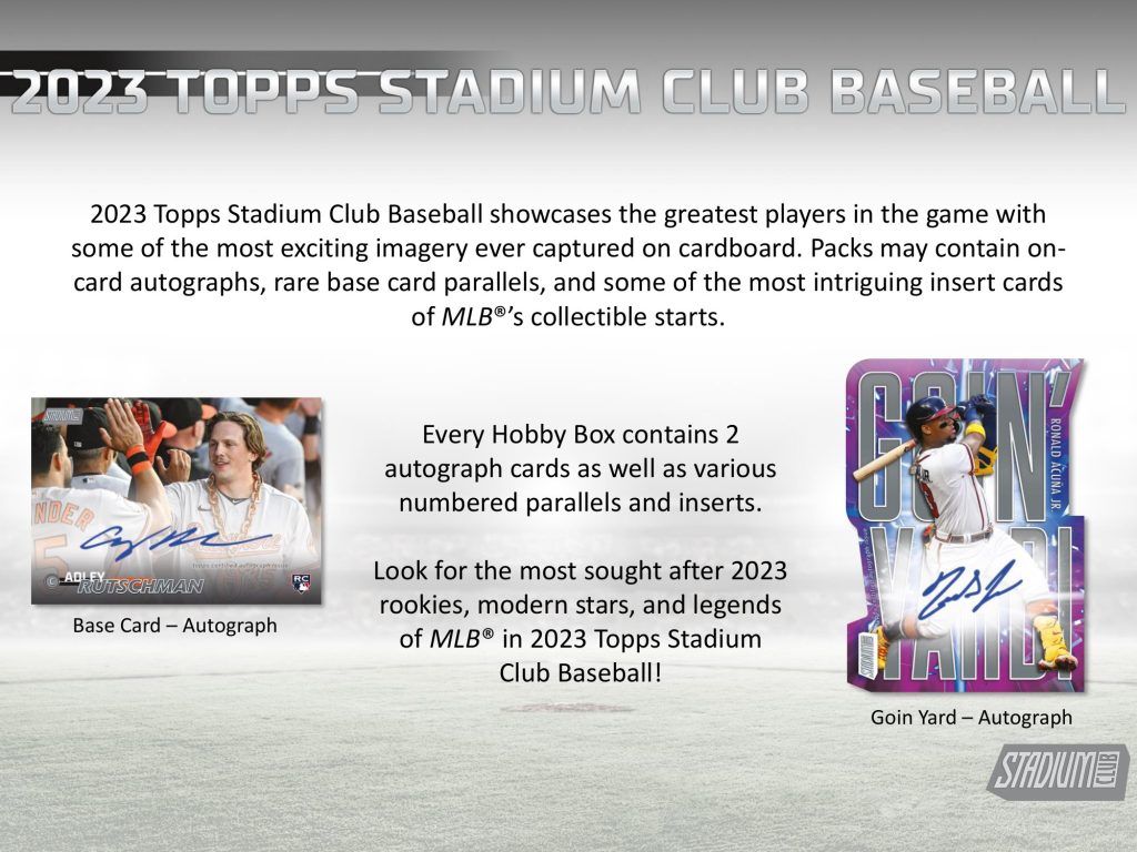 MLB 2023 TOPPS STADIUM CLUB BASEBALL COMPACT