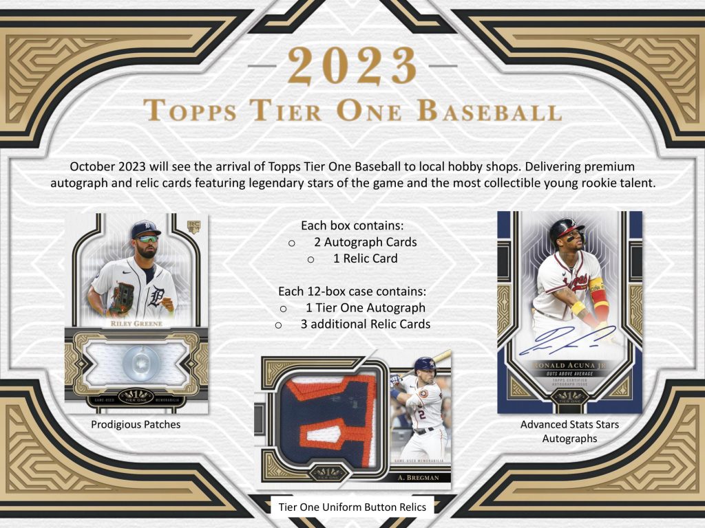 MLB 2023 TOPPS TIER ONE BASEBALL