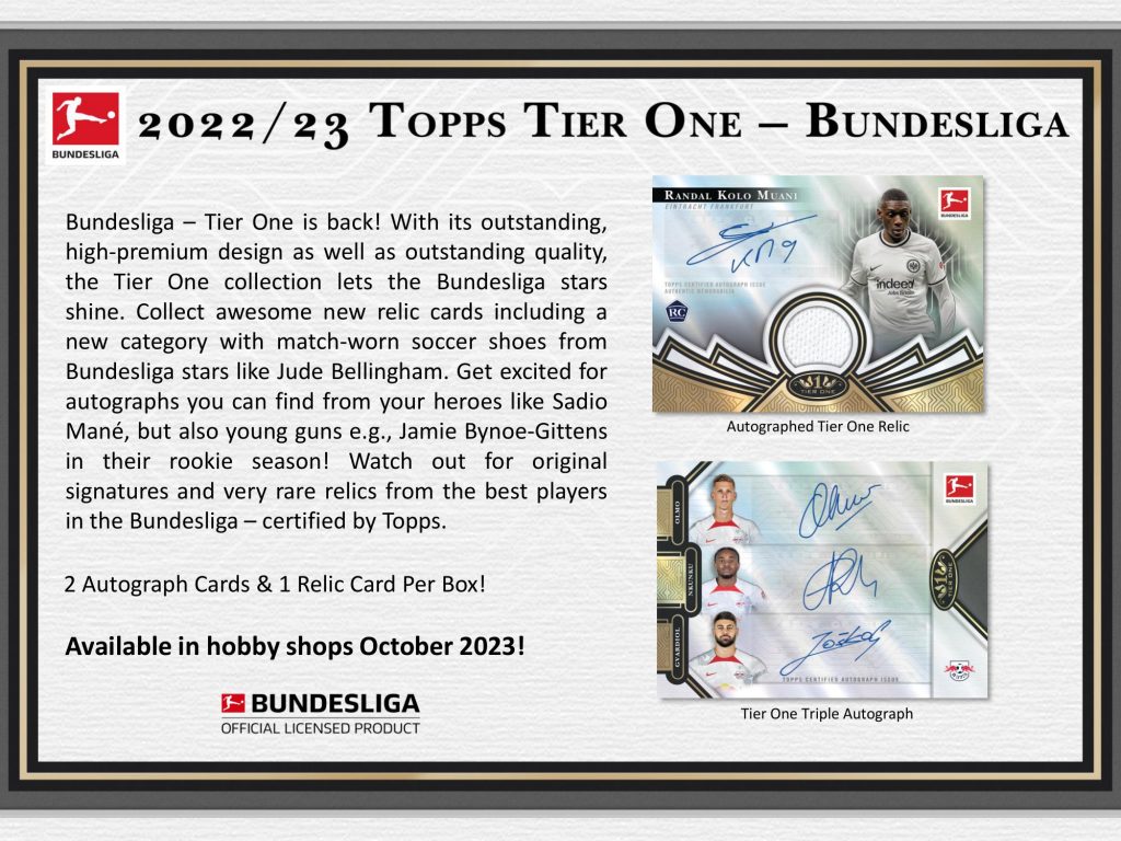 2022/23 TOPPS BUNDESLIGA TIER ONE HOBBY