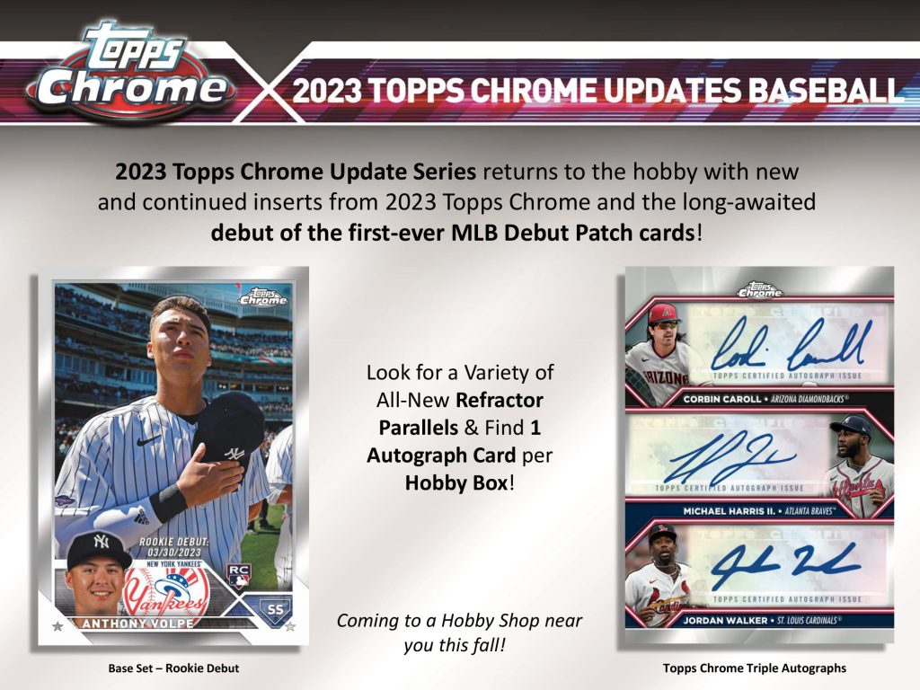 2023 TOPPS CHROME UPDATES BASEBALL HOBBY