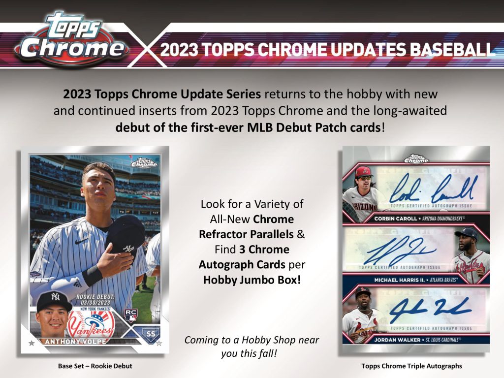 2023 TOPPS CHROME UPDATES BASEBALL JUMBO