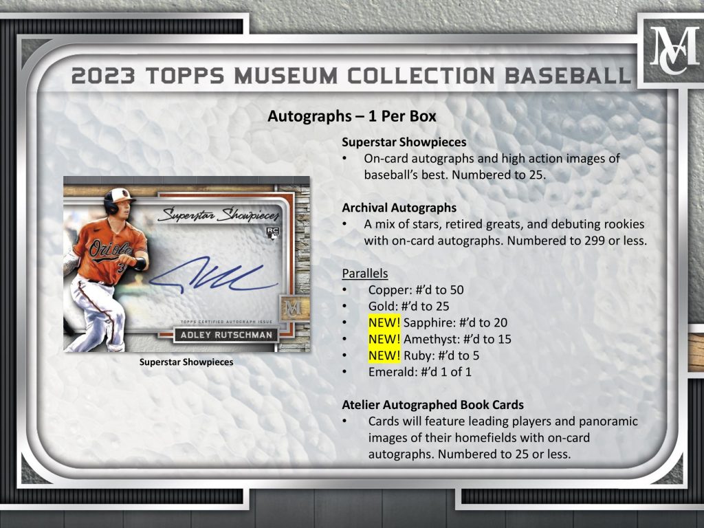 ⚾ MLB 2023 TOPPS MUSEUM COLLECTION BASEBALL【製品情報】 | Trading