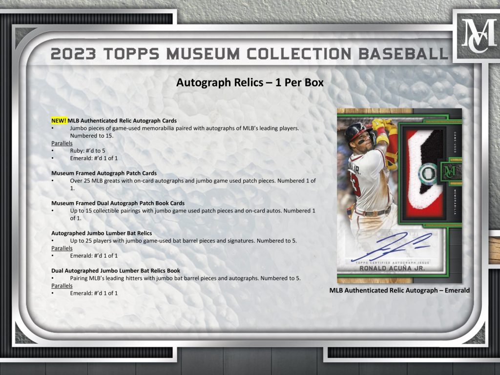 ⚾ MLB 2023 TOPPS MUSEUM COLLECTION BASEBALL【製品情報】 | Trading