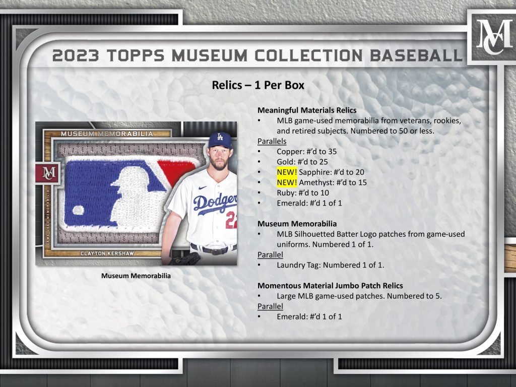 ⚾ MLB 2023 TOPPS MUSEUM COLLECTION BASEBALL【製品情報】 | Trading