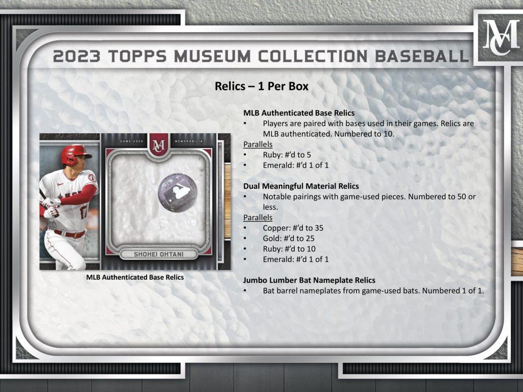 ⚾ MLB 2023 TOPPS MUSEUM COLLECTION BASEBALL【製品情報】 | Trading