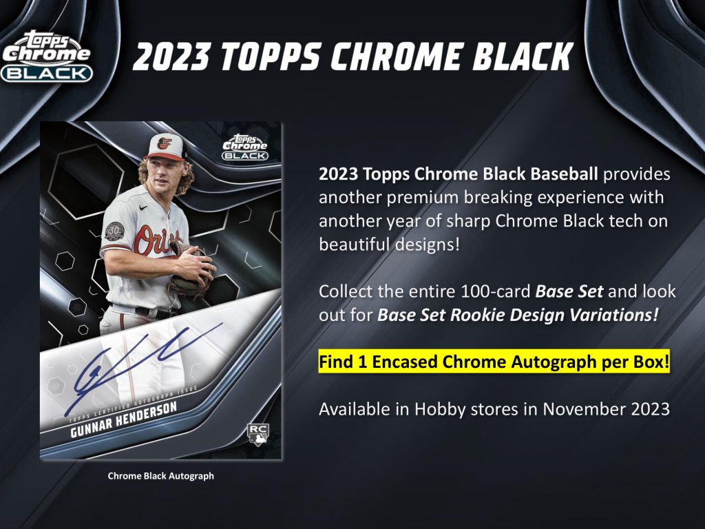 ⚾ MLB 2023 TOPPS CHROME BLACK BASEBALL HOBBY【製品情報 ...