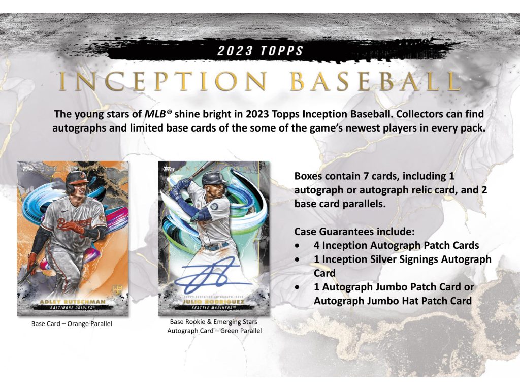 MLB 2023 TOPPS INCEPTION BASEBALL