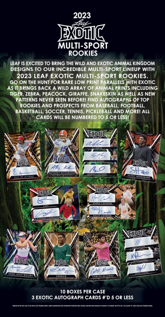 2023 LEAF EXOTIC MULTI-SPORTS ROOKIES HOBBY