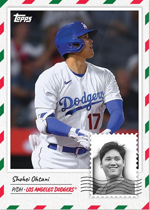 ドジャース・大谷」カードが早くも3枚目！ TOPPS「Holiday」でトナカイ