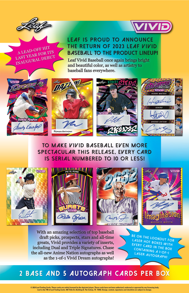 2023 LEAF VIVID BASEBALL HOBBY