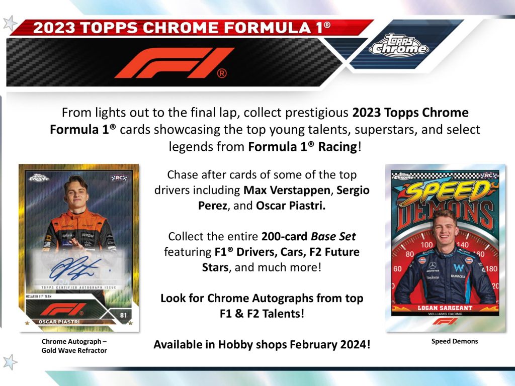 2023 TOPPS CHROME FORMULA 1 HOBBY