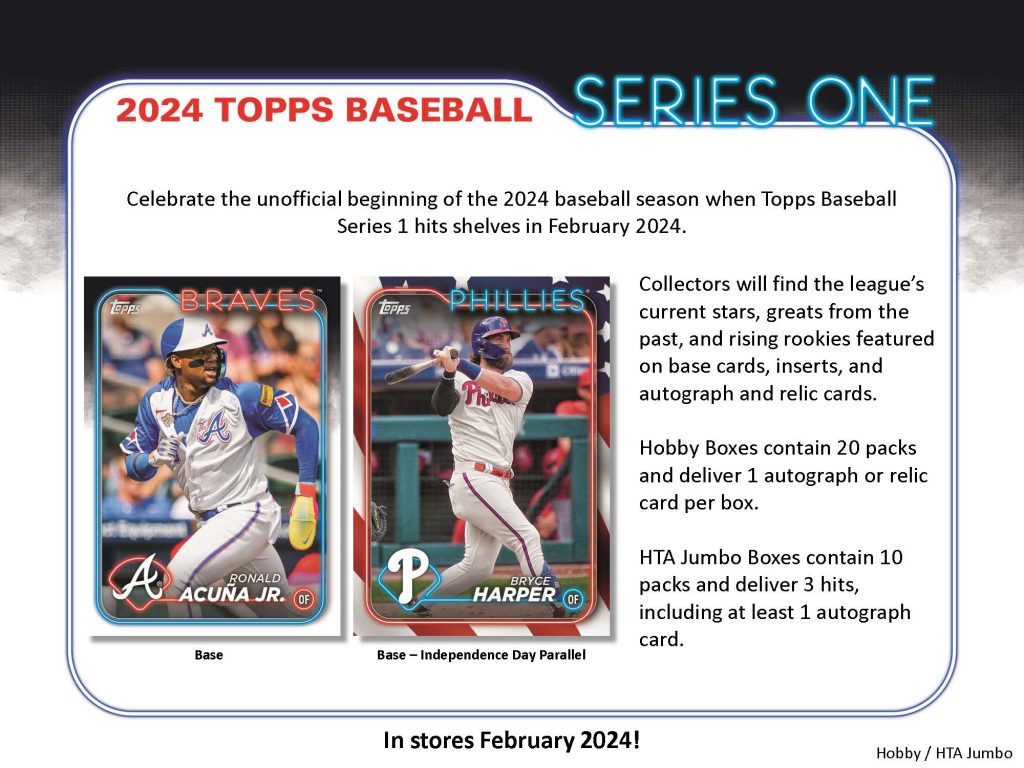 MLB 2024 TOPPS SERIES 1 BASEBALL JUMBO