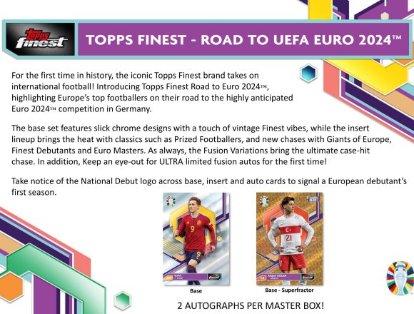 2024 TOPPS FINEST ROAD TO EUFA EURO