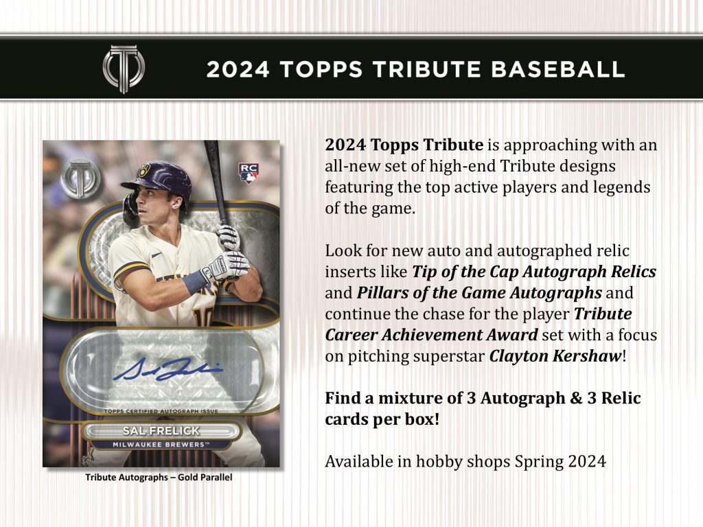 MLB 2024 TOPPS TRIBUTE BASEBALL HOBBY