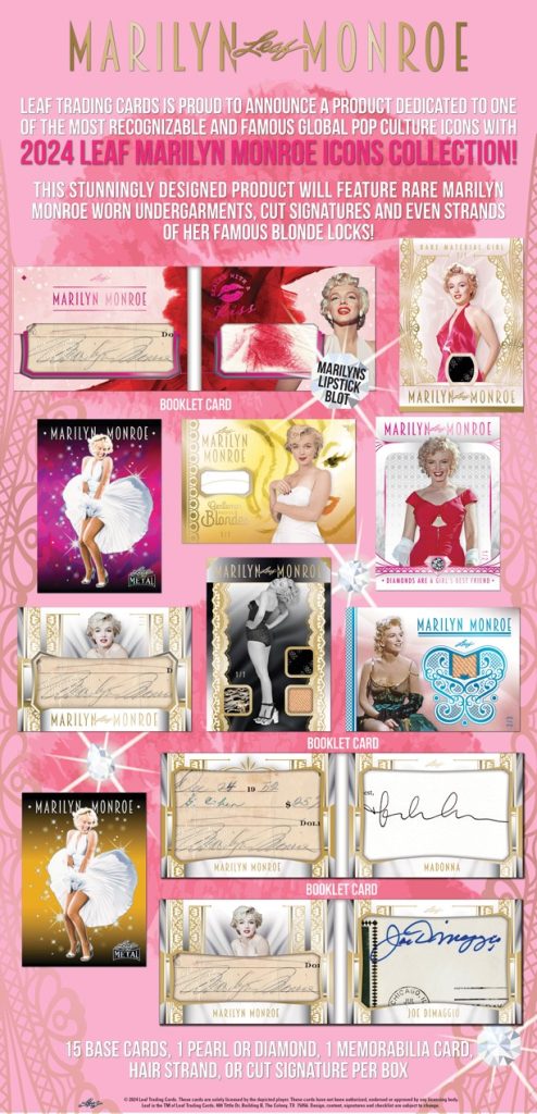 2024 LEAF MARILYN MONROE ICONS COLLECTION